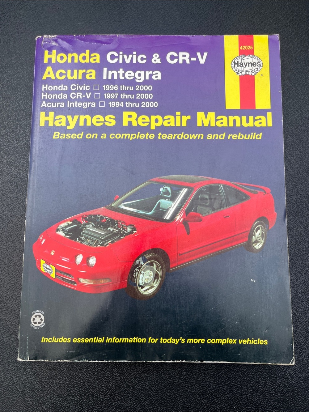 Haynes Repair Manual – Honda Civic, Acura Integra, Honda CR-V